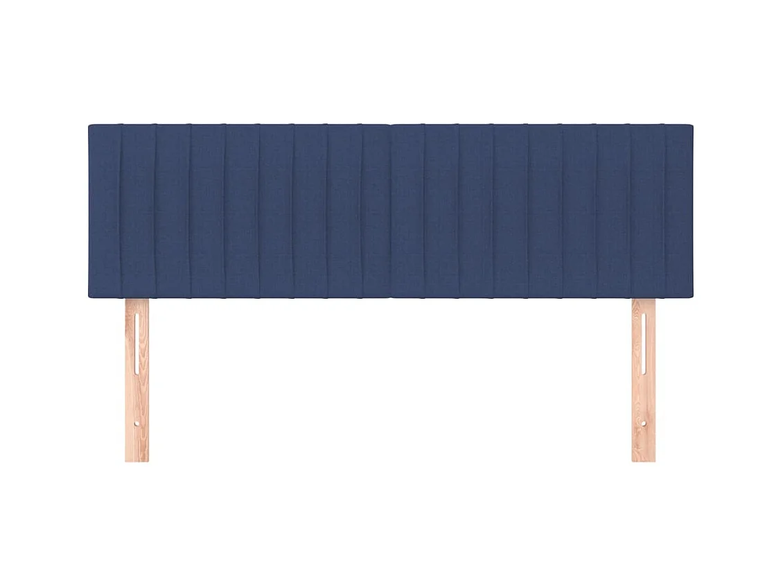 Hoofdborden 2 stuks Blauw 72x5x78/88 cm Stof