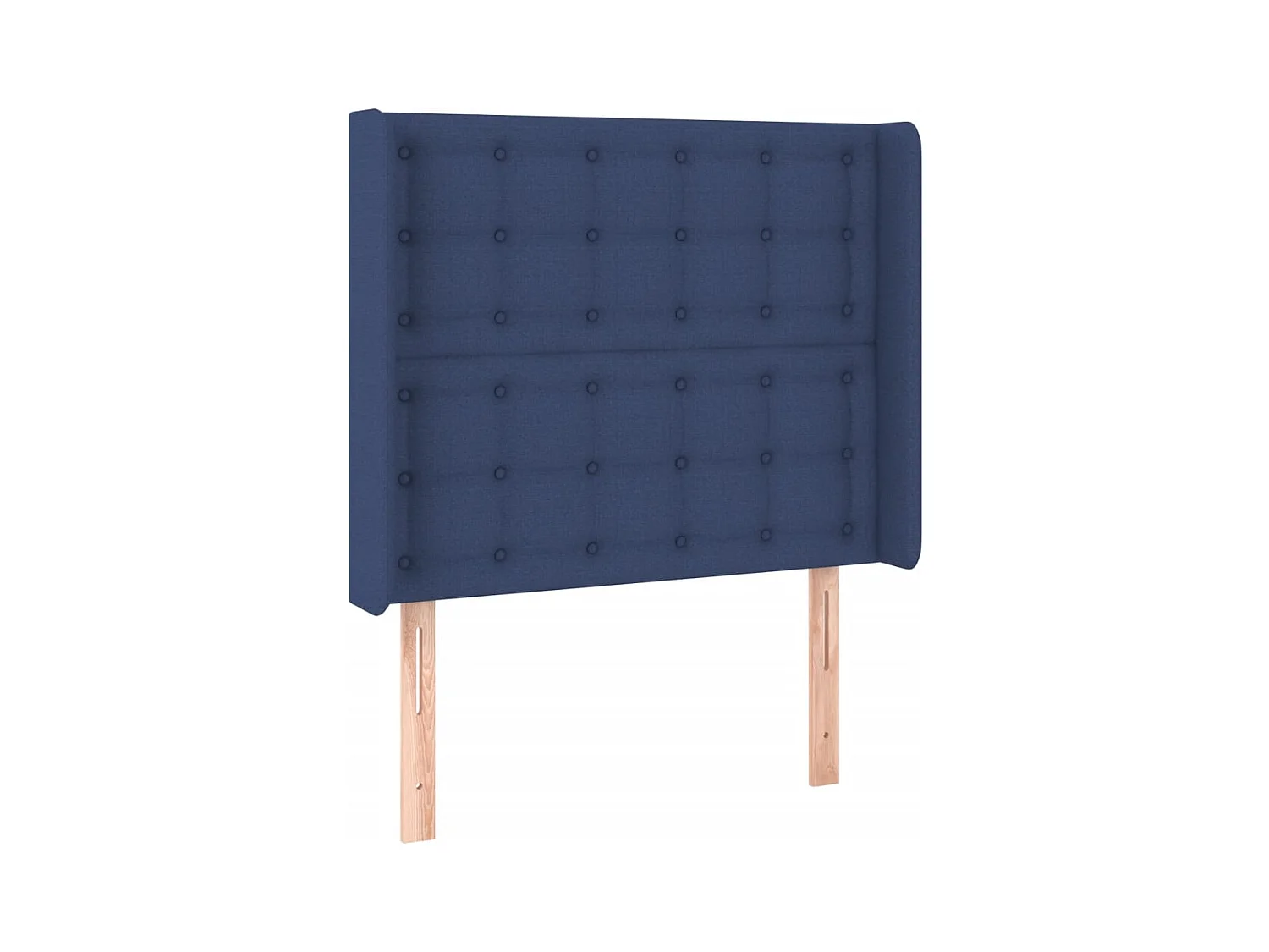 Hoofdbord met vleugels Blauw 93x16x118/128 cm Stof
