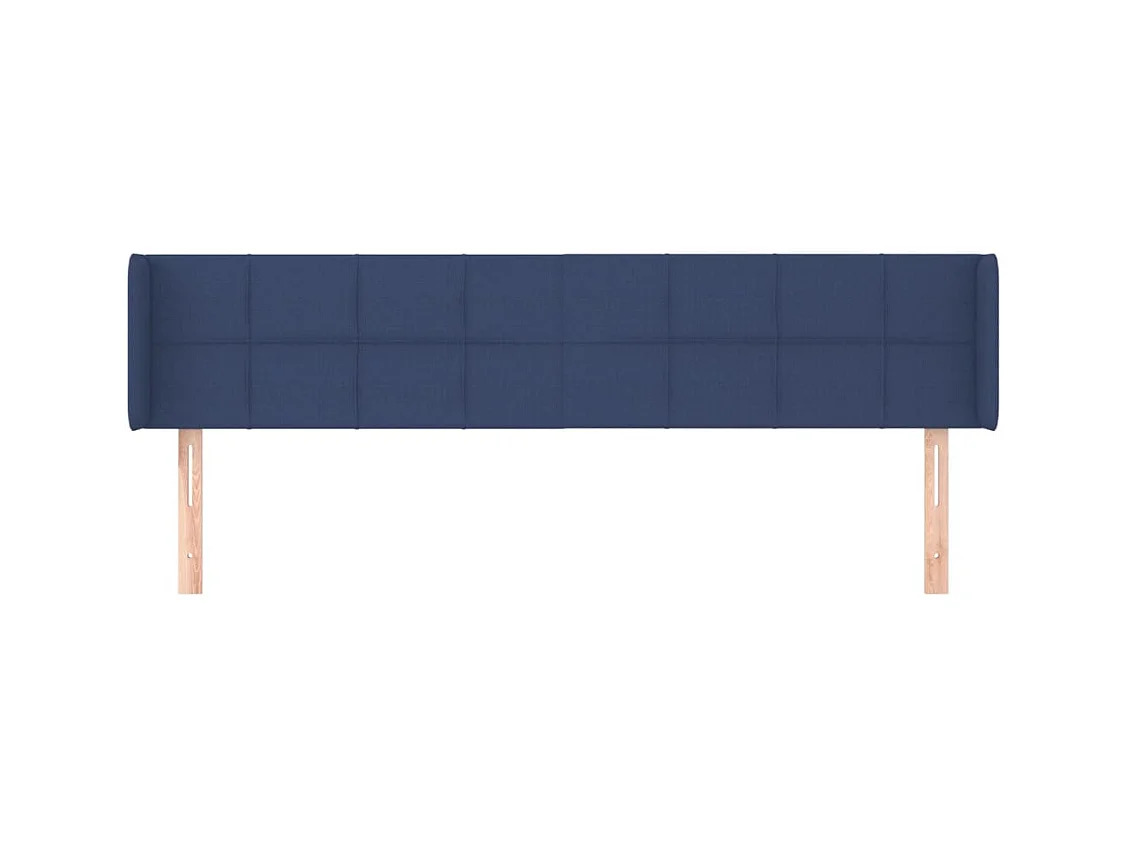 Kopfteil mit Flügeln Blau 163x16x78/88 cm Stoff