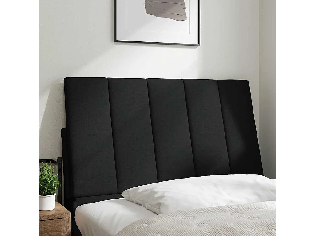 Cuscino per testiera nero in tessuto da 90 cm