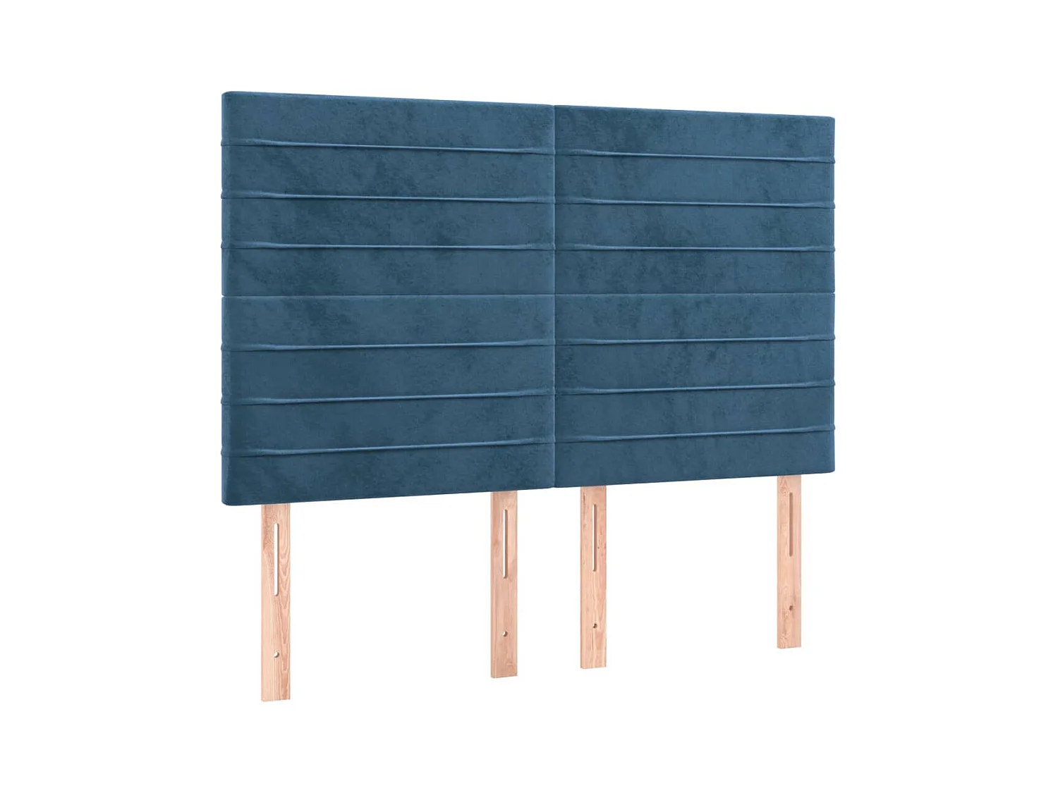 Hoofdborden 4 stuks Donkerblauw 72x5x78/88 cm Fluweel