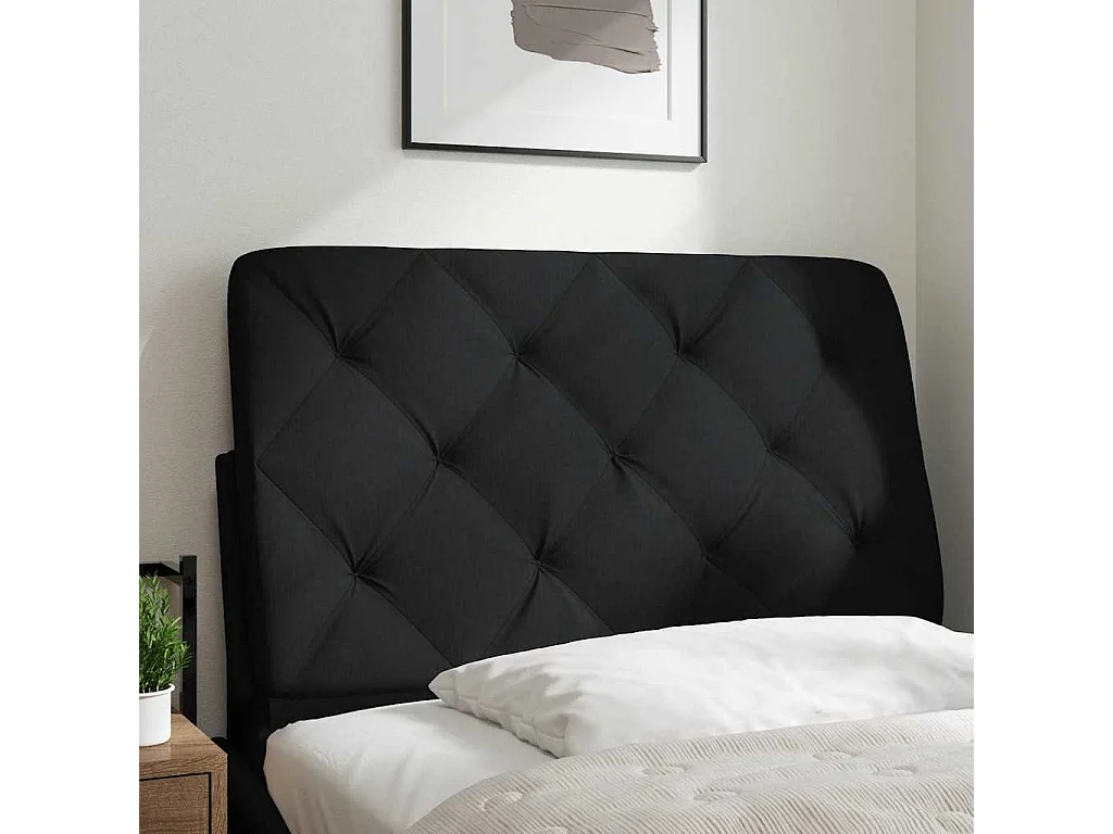 Cuscino per testiera nero in tessuto da 90 cm