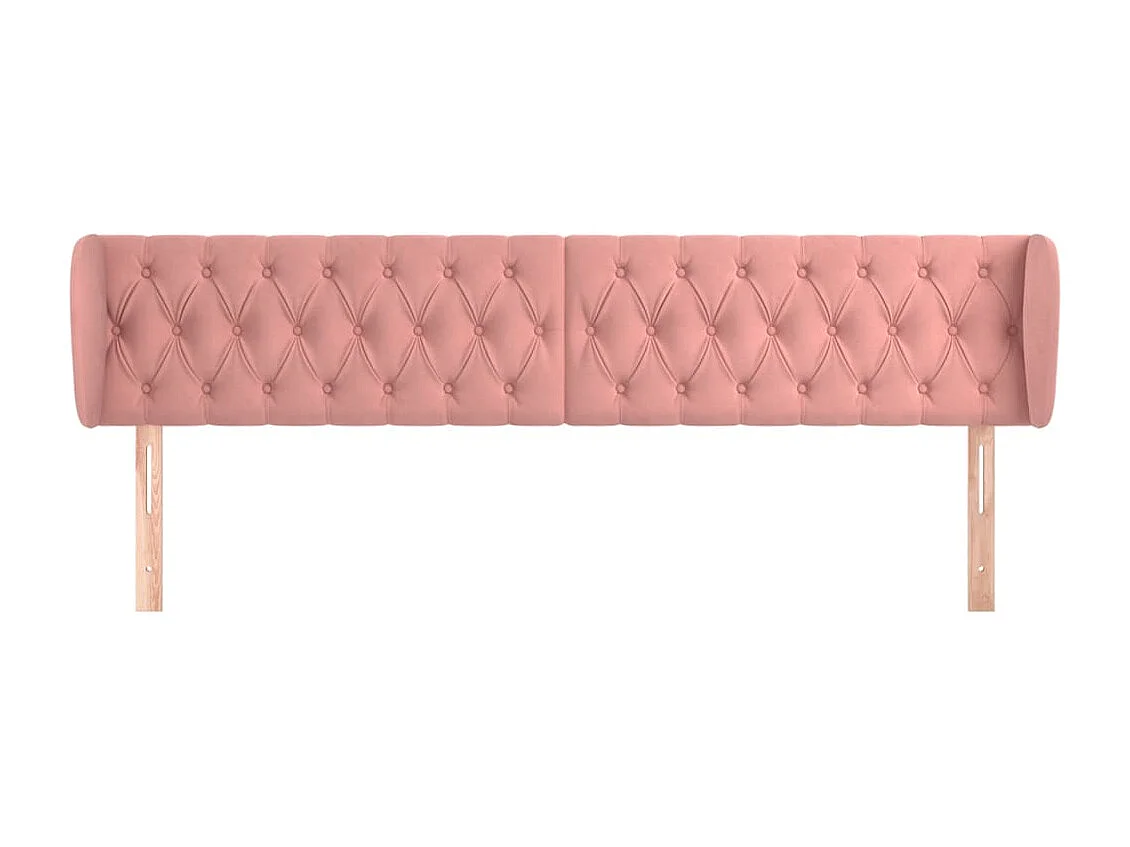 Testiera con ali Rose 203x23x78/88 cm Velluto