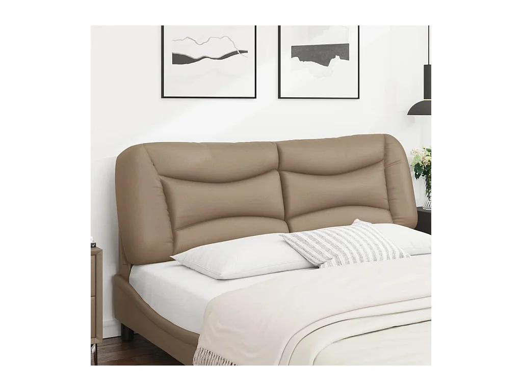 Cappuccino hoofdbordkussen 160 cm kunstleer