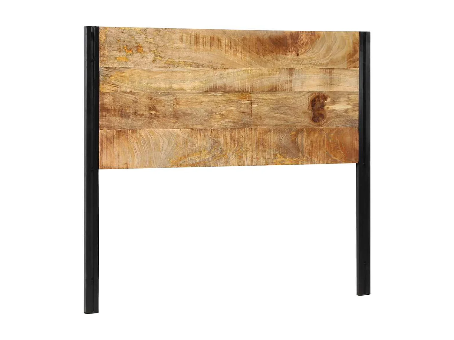 Tête de lit 120 cm bois massif manguier et fer