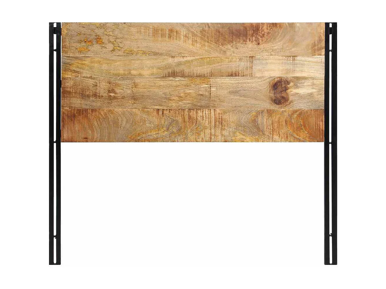 Tête de lit 120 cm bois massif manguier et fer