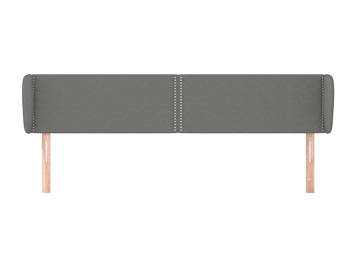 Cabecero con alas Gris oscuro 203x23x78/88 cm Tela