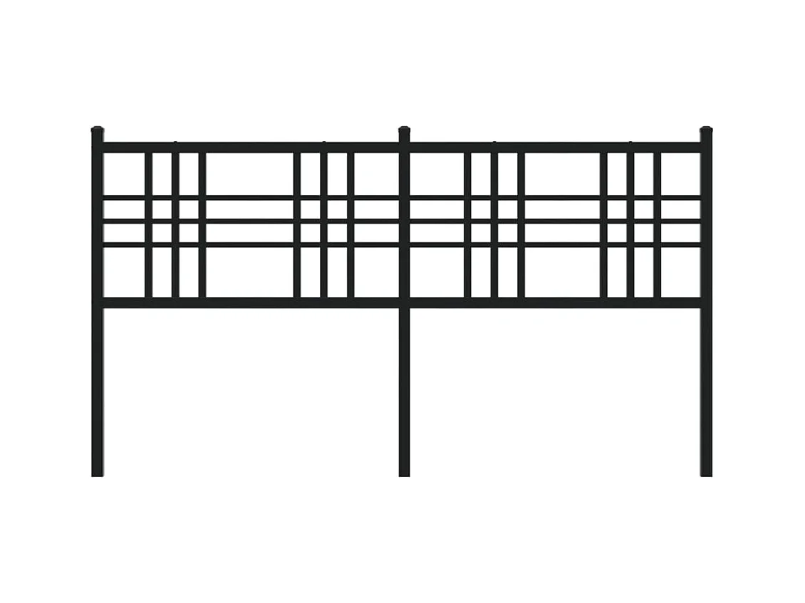 Zwart metalen hoofdbord 160 cm