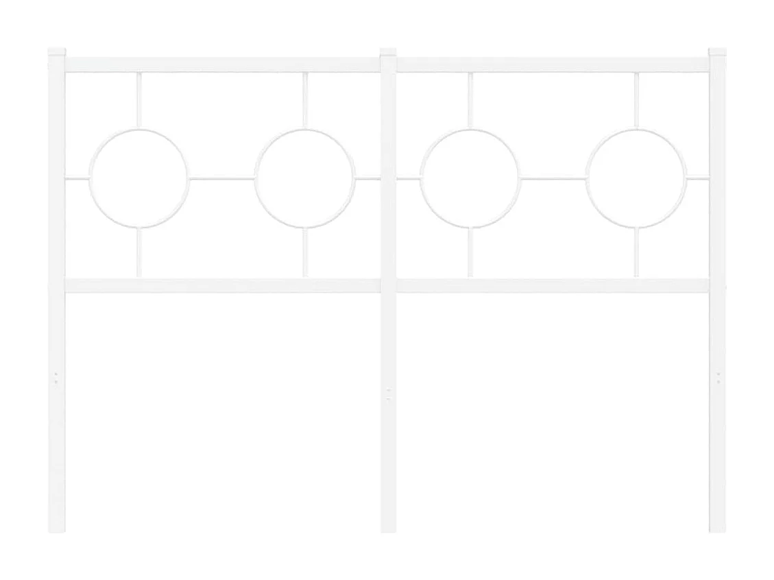 Testiera in metallo bianco 120 cm