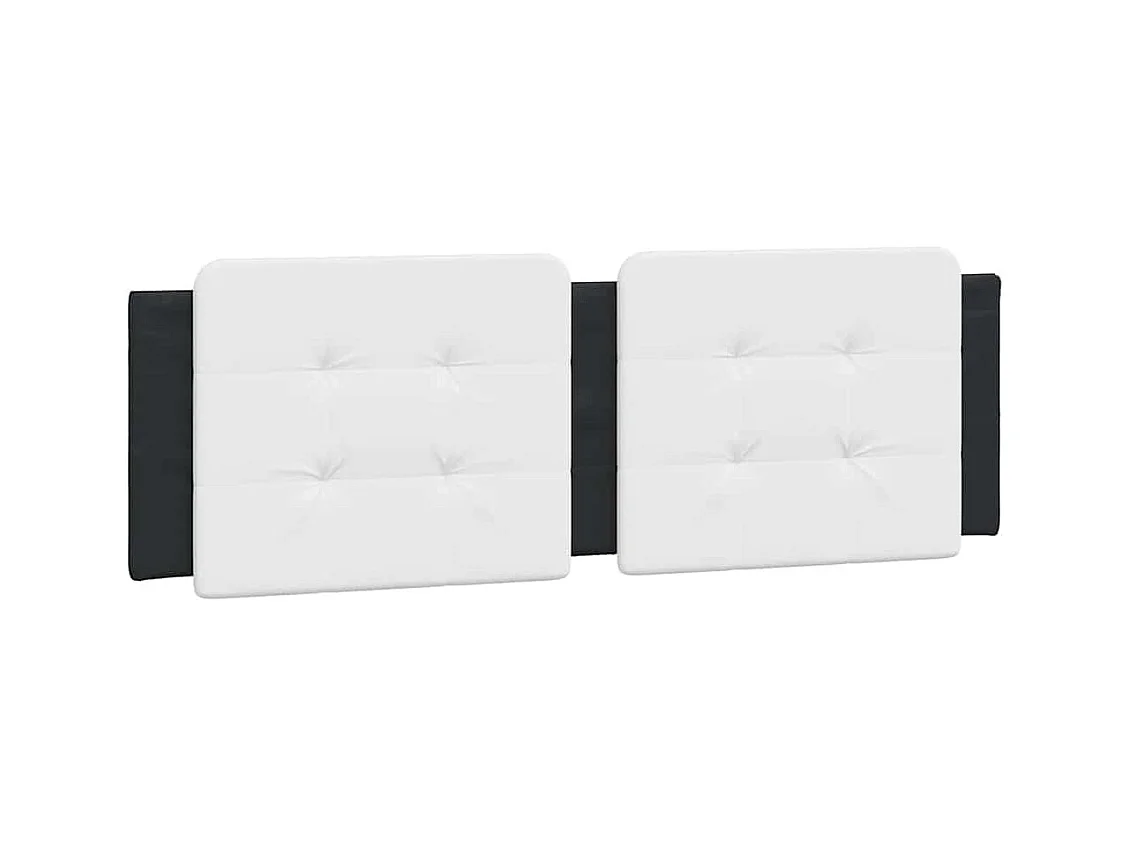 Cojín cabecero blanco y negro 160 cm polipiel