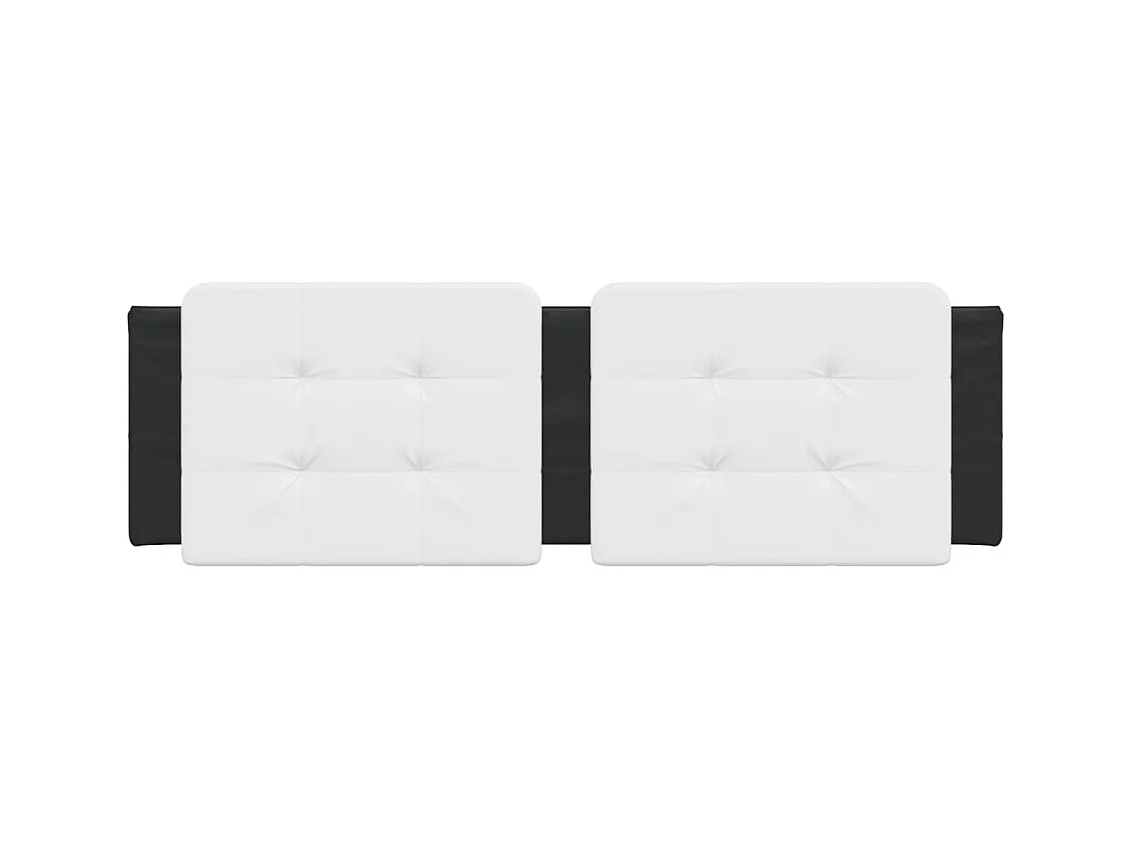 Cojín cabecero blanco y negro 160 cm polipiel