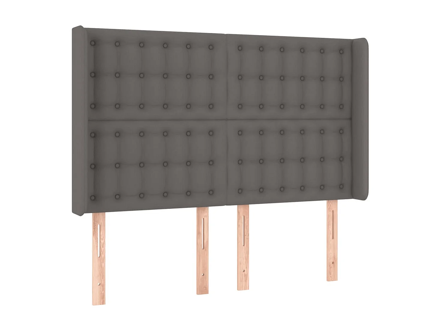 Tête de lit à LED Gris 147x16x118/128 cm Similicuir