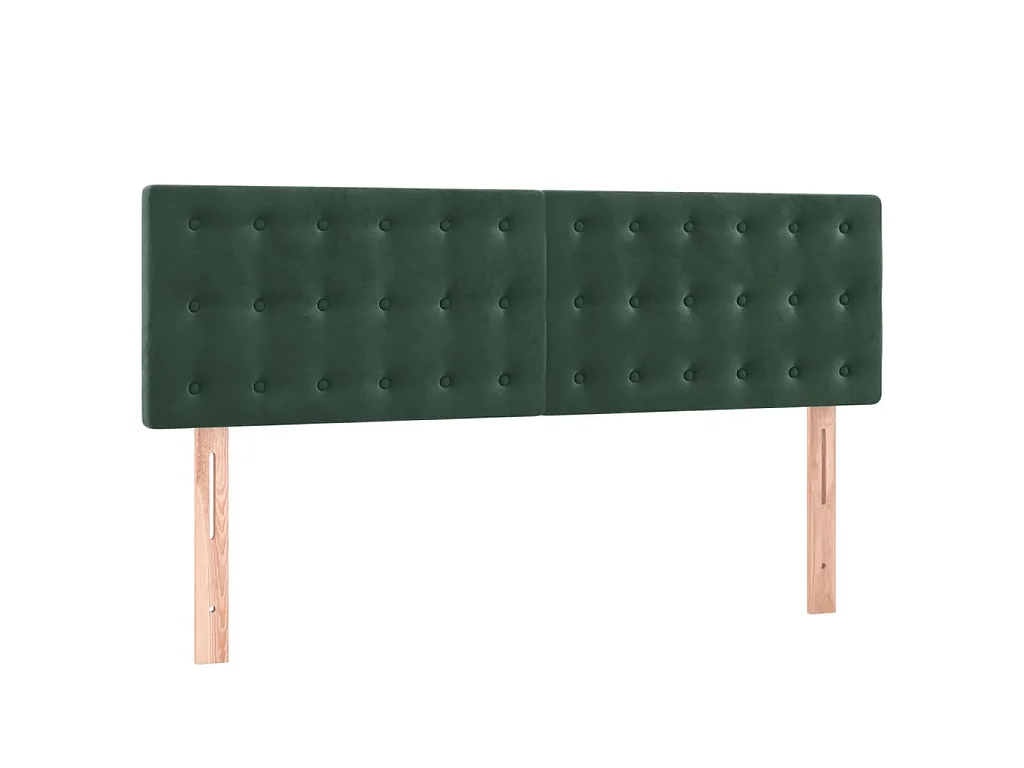 Testiere 2 pezzi Verde scuro 72x5x78/88 cm Velluto