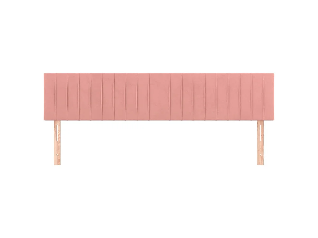 Testiere 2 pezzi Rosa 100x5x78/88 cm Velluto