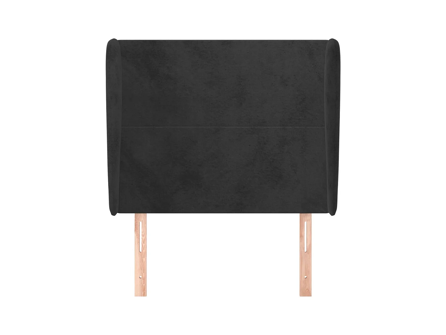 Hoofdbord met vleugels Zwart 103x23x118/128 cm Fluweel