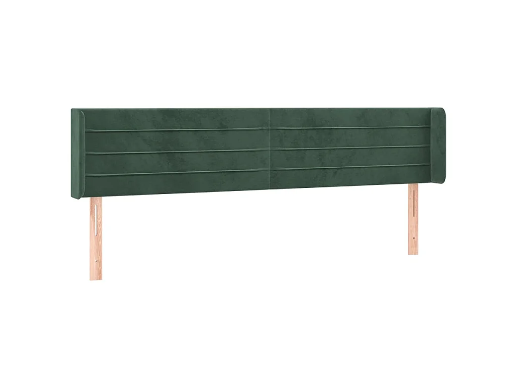 Tête de lit à LED Vert foncé 183x16x78/88 cm Velours