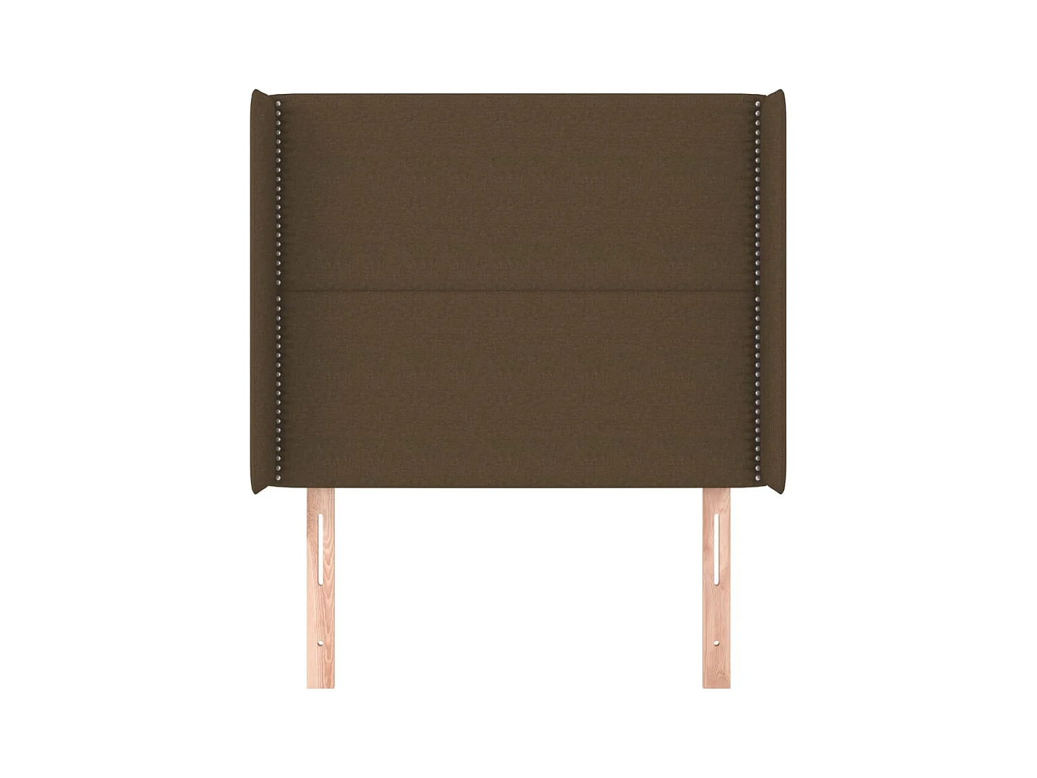 Hoofdbord met vleugels Donkerbruin 93x16x118/128 cm Stof