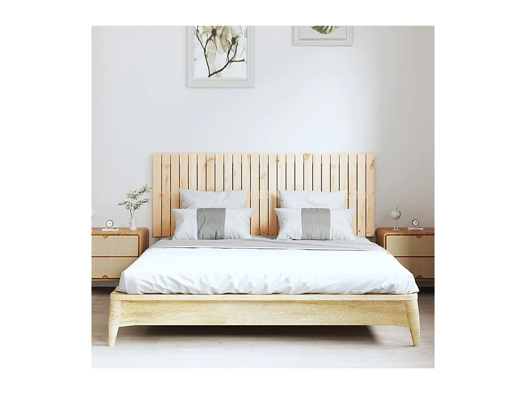 Wandhoofdbord 159,5x3x60 cm Massief grenenhout