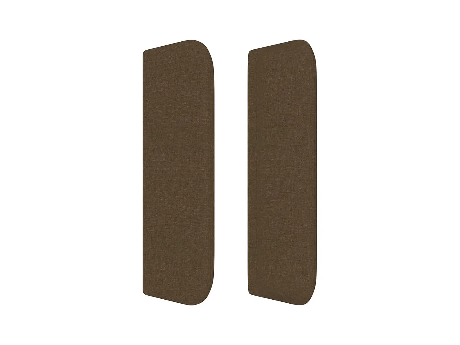 Cabecero con alas Marrón Oscuro 183x16x78/88 cm Tela