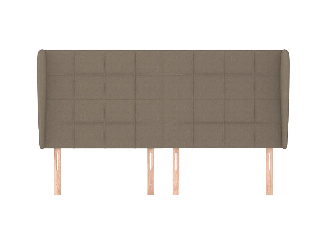 Cabecero con alas Taupe 183x23x118/128 cm Tela