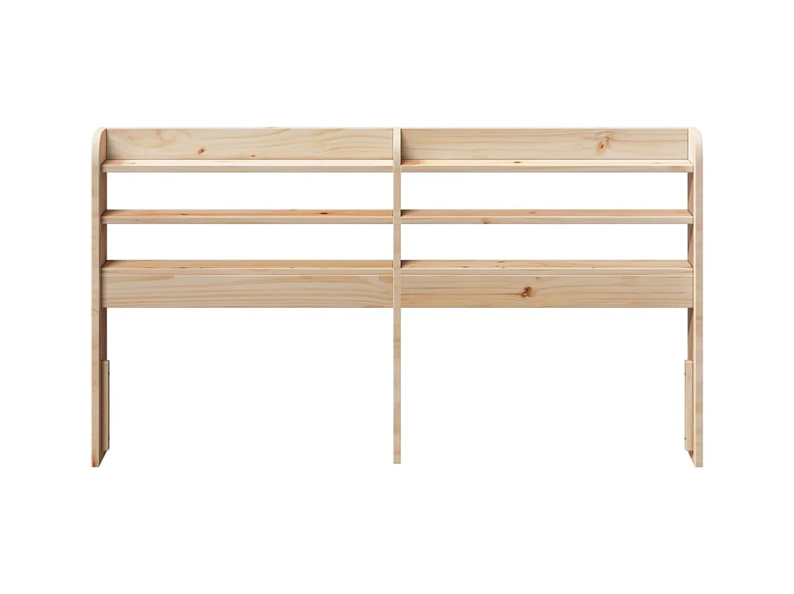 Testiera con ripiani 160 cm in legno massello di pino