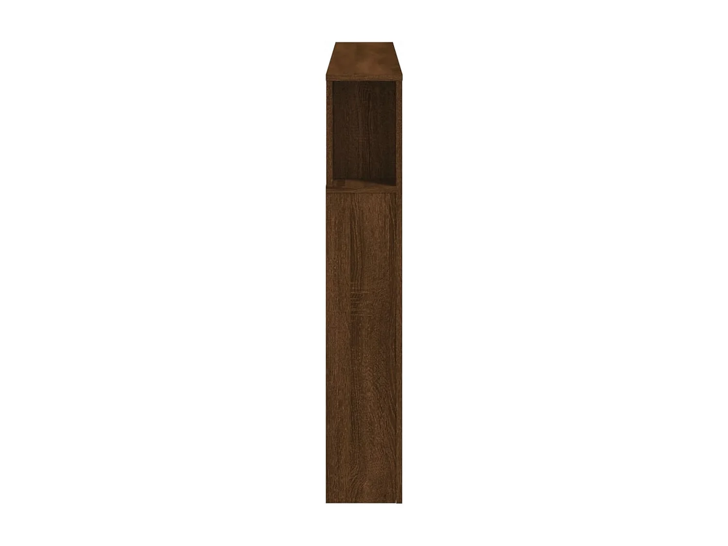 Cabecero LED roble marrón 140x18,5x103,5cm madera de ingeniería