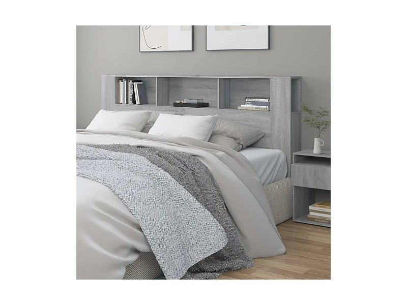 Sonoma grijs hoofdeinde kast 200x18.5x104.5 cm