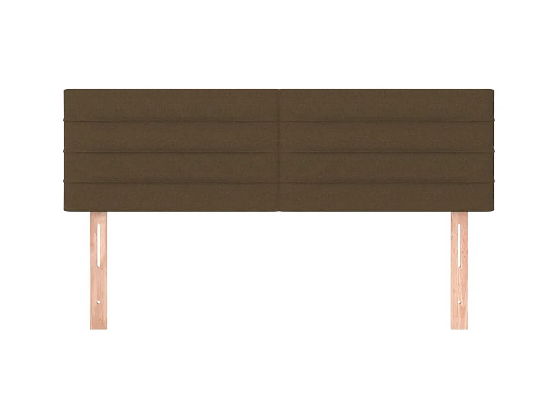 Hoofdborden 2 stuks Donkerbruin 72x5x78/88 cm Stof