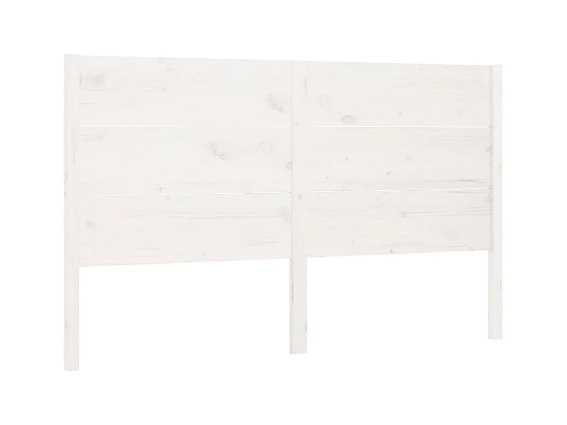 Cabecero blanco 146x4x100 cm Madera maciza de pino