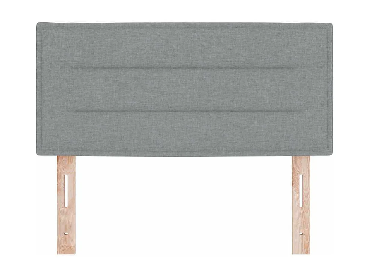 Cabecero con cabecero Tejido gris claro 90 cm