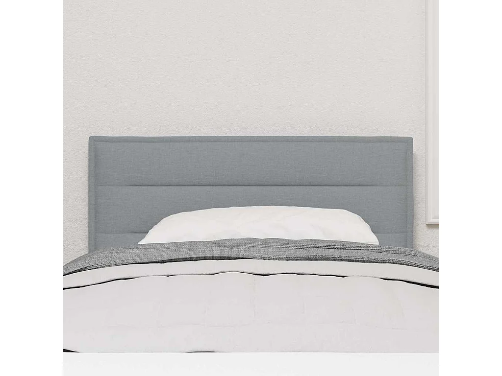 Tête de lit avec tête de lit Gris clair 90 cm tissu
