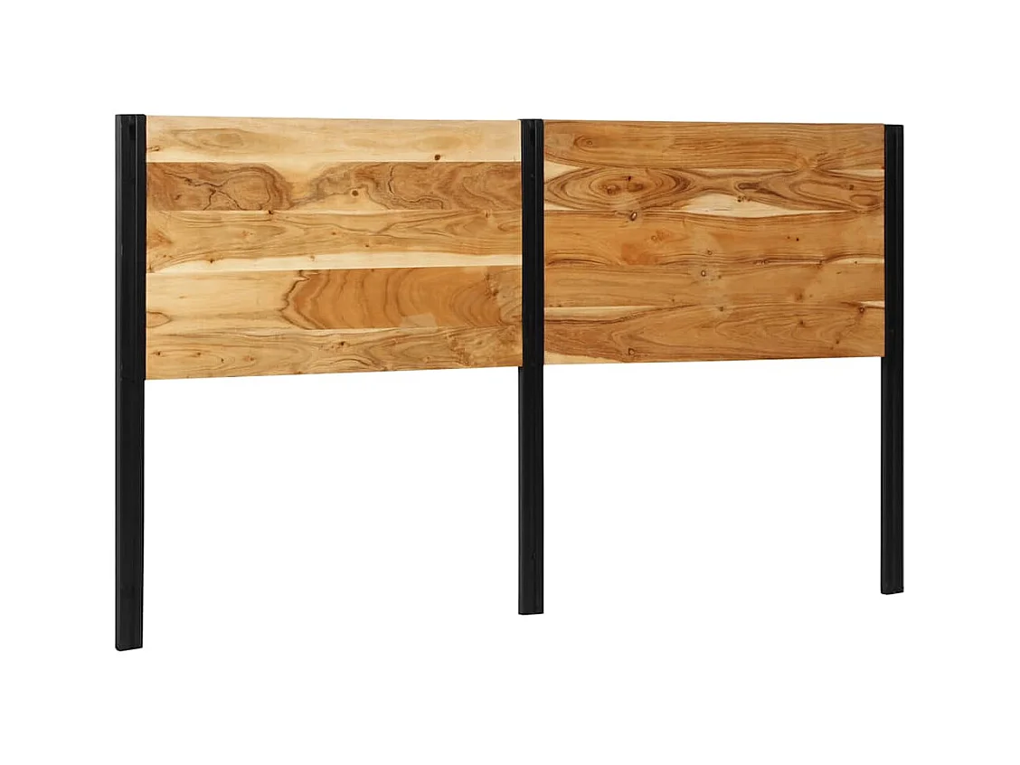 Hoofdbord van 180 cm in massief acaciahout en ijzer