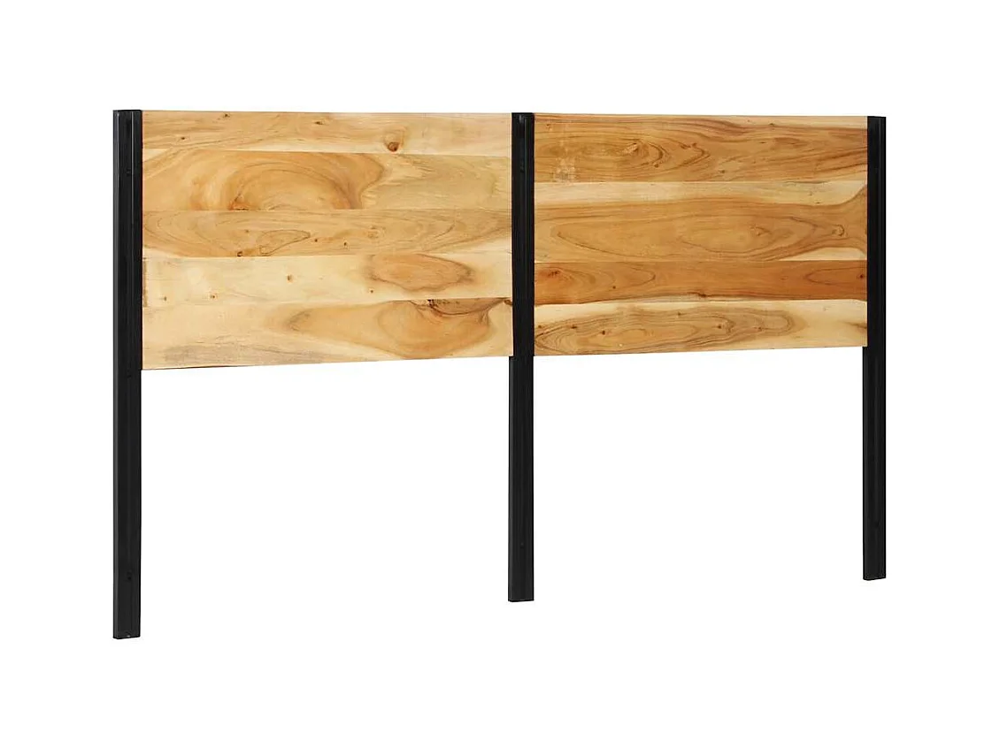 Hoofdbord van 180 cm in massief acaciahout en ijzer