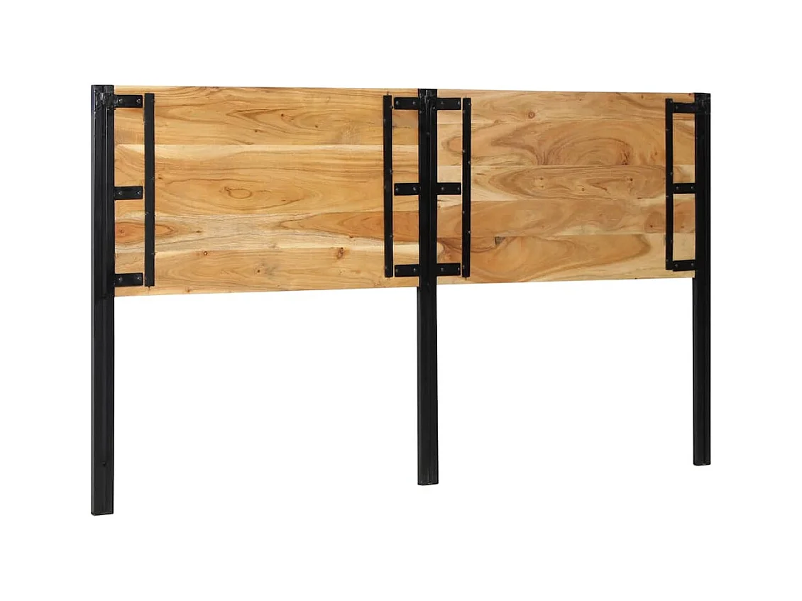 Hoofdbord van 180 cm in massief acaciahout en ijzer