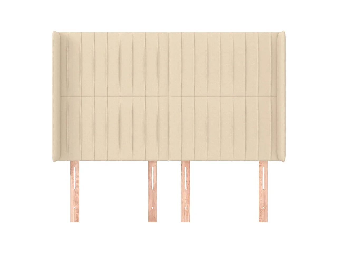 Cabecero con alas Crema 147x16x118/128 cm Tela