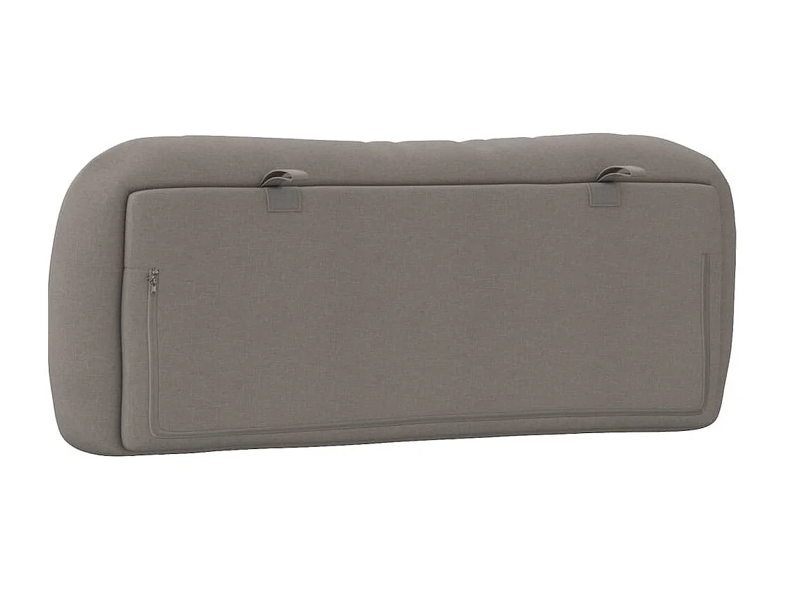 Coussin de tête de lit taupe 100 cm tissu