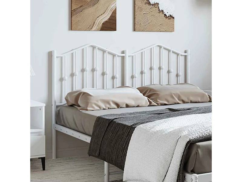 Cabecero de metal blanco 150 cm