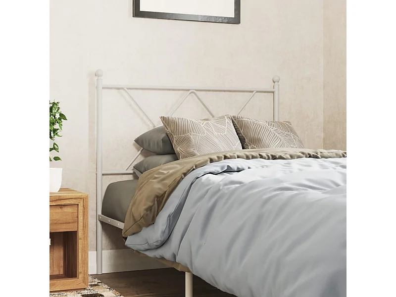 Cabecero de metal blanco 90 cm