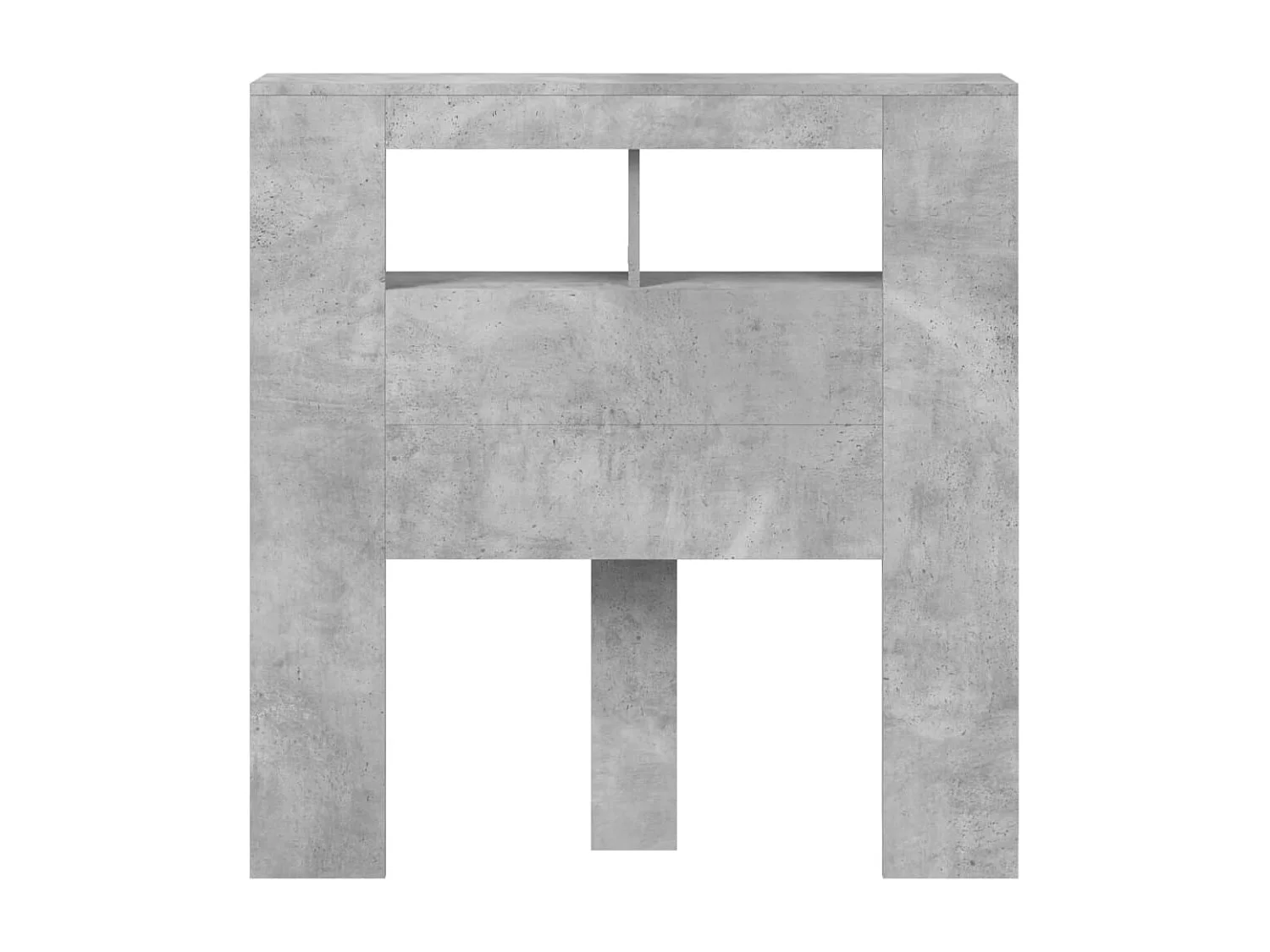 Betongrijs LED hoofdbord 100x18,5x103,5cm bewerkt hout