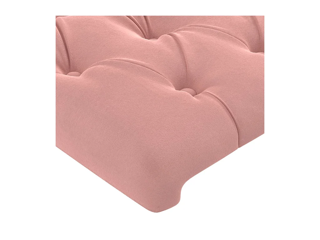 Kopfteile 4 Stk. Rosa 80x7x78/88 cm Samt