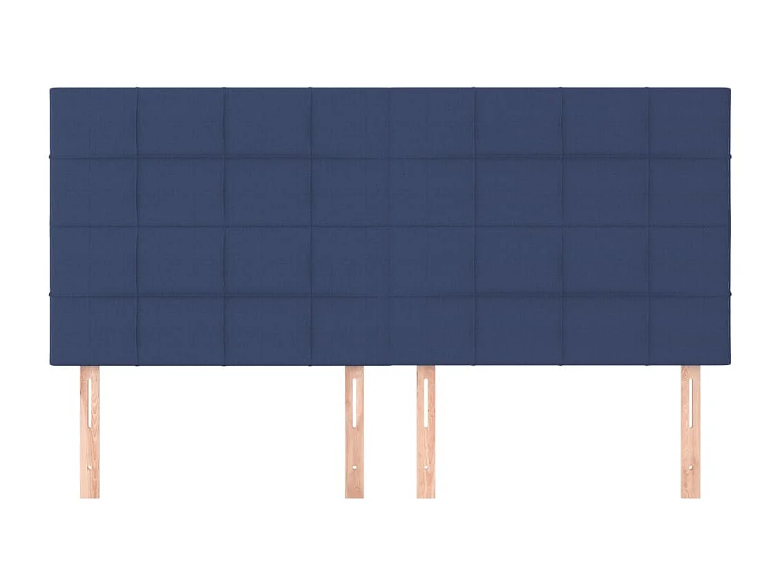 Testiere 4 pezzi Blu 100x5x78/88 cm Tessuto