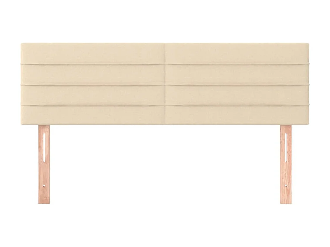 Hoofdborden 2 stuks crème 72x5x78/88 cm stof