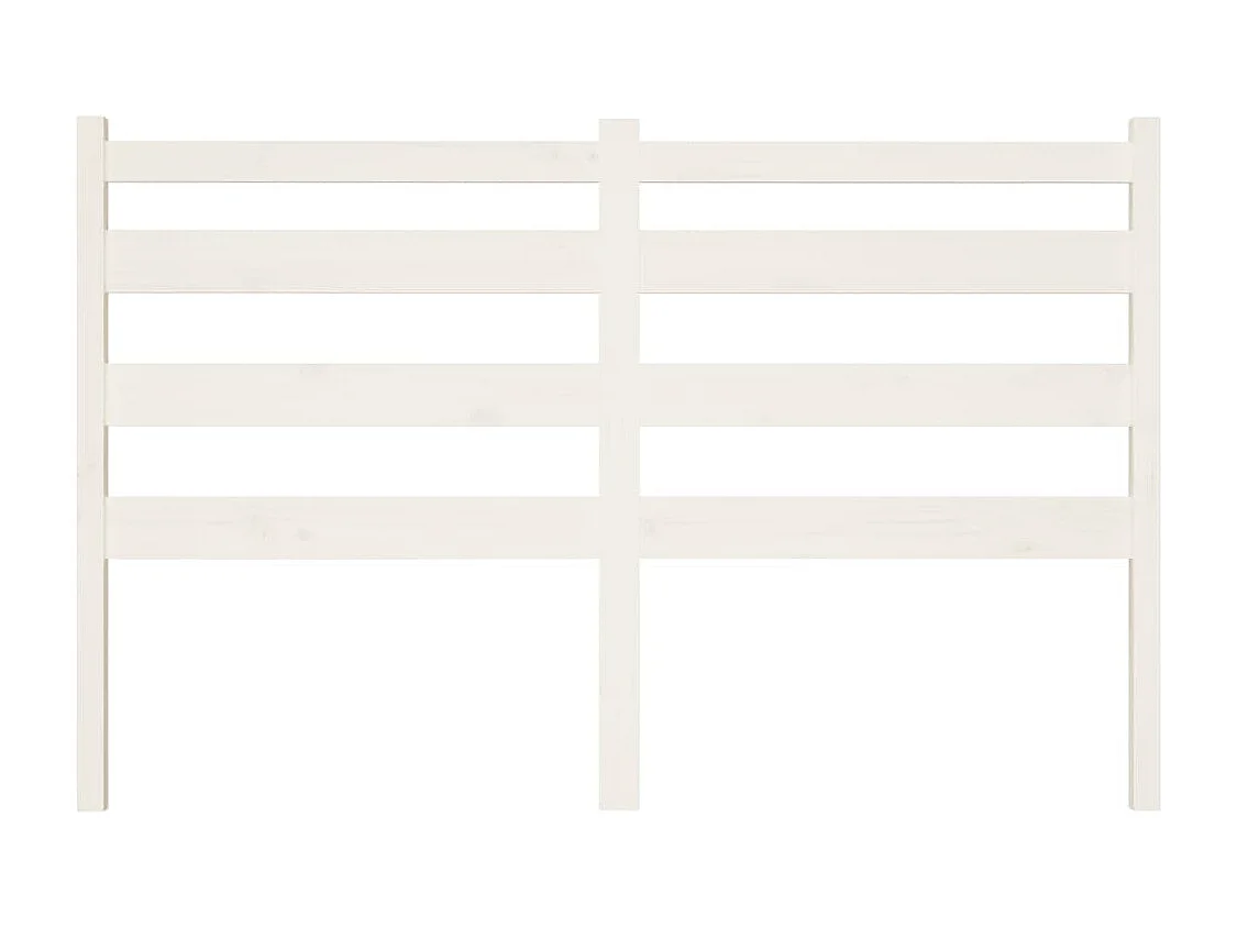 Tête de lit Blanc 126x4x100 cm Bois massif de pin
