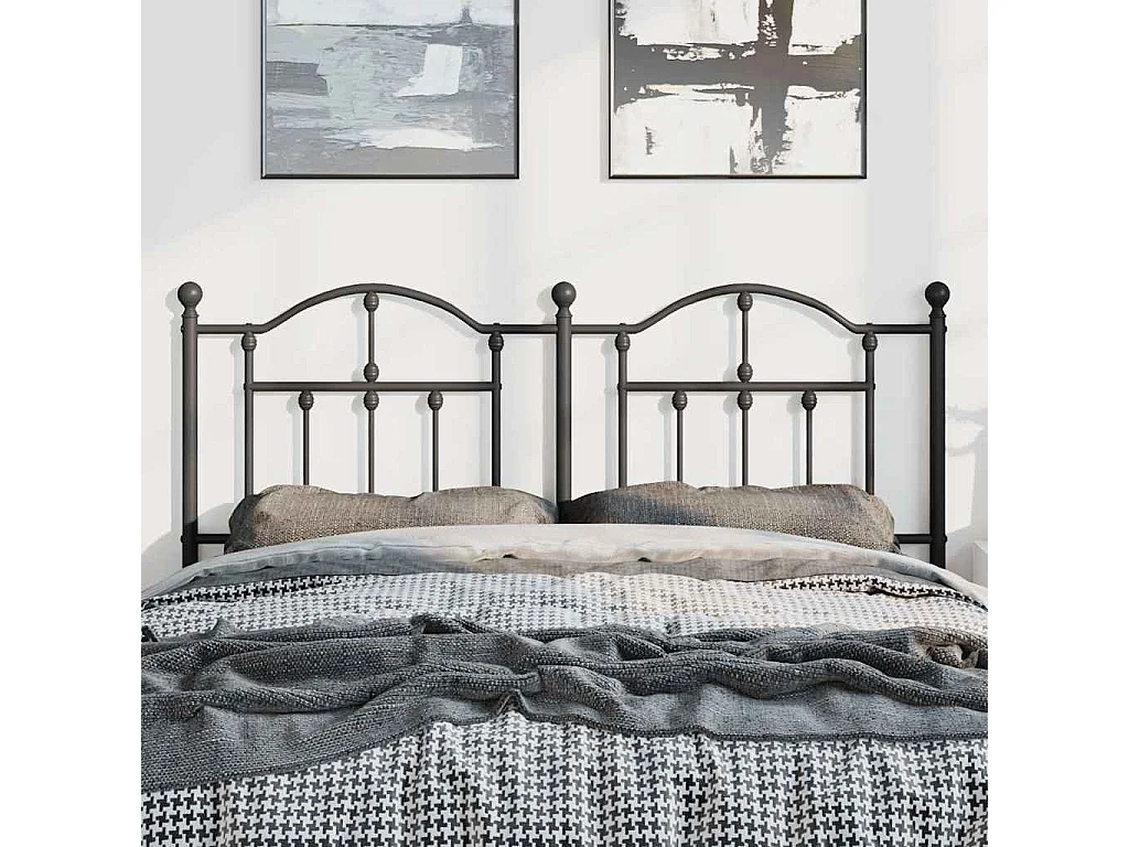 Cabecero de metal negro 150 cm