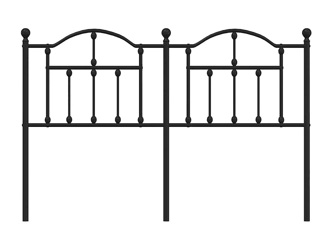 Testiera in metallo nero 150 cm