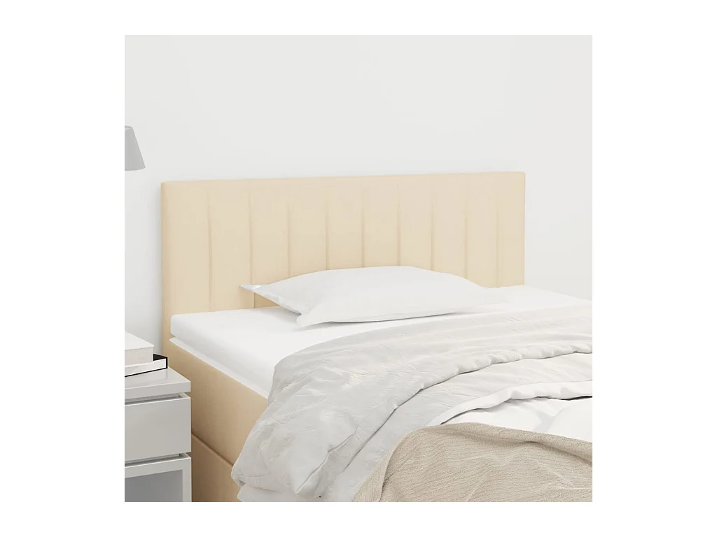 Testiera crema 80x5x78/88 cm Tessuto