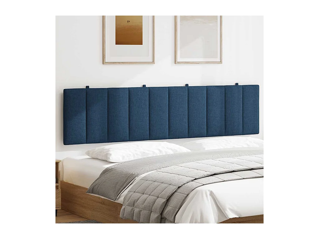 Blaues Kopfteilkissen 200 cm Stoff