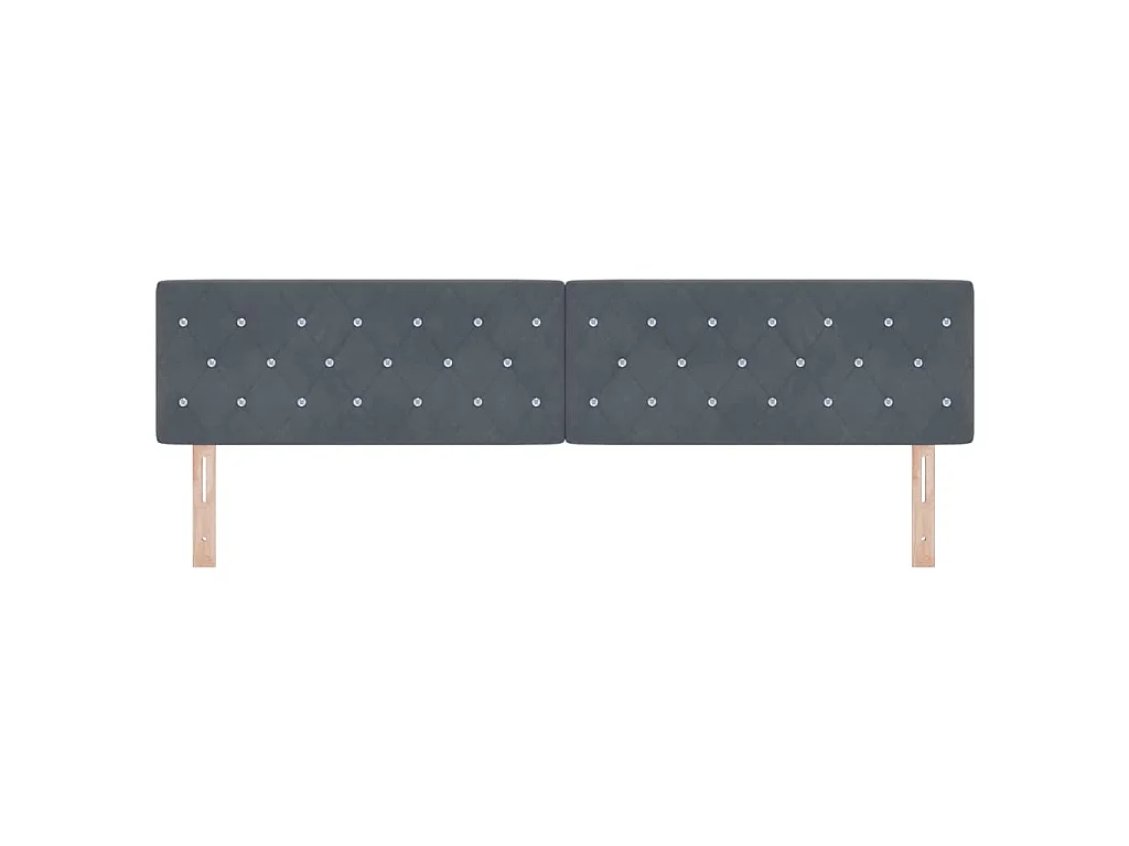 Donkergrijs Argyle fluwelen hoofdbord 200 cm fluweel