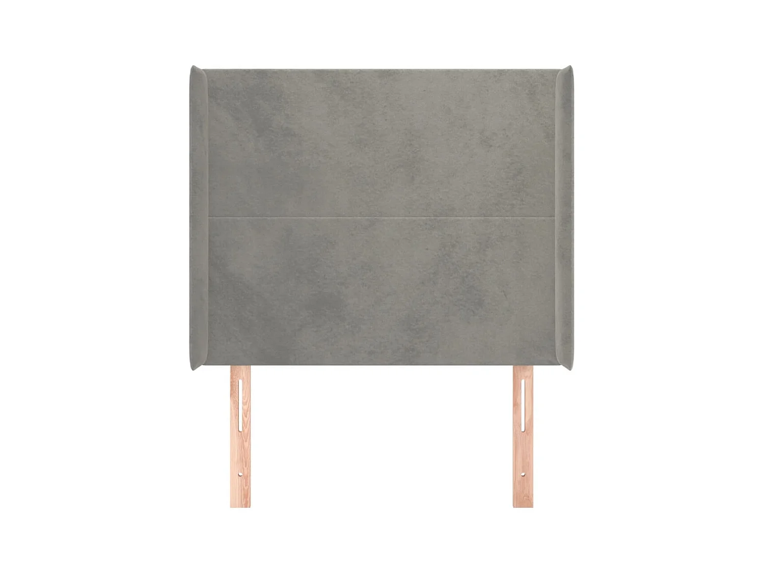 Kopfteil mit Flügeln Hellgrau 83x16x118/128 cm Samt