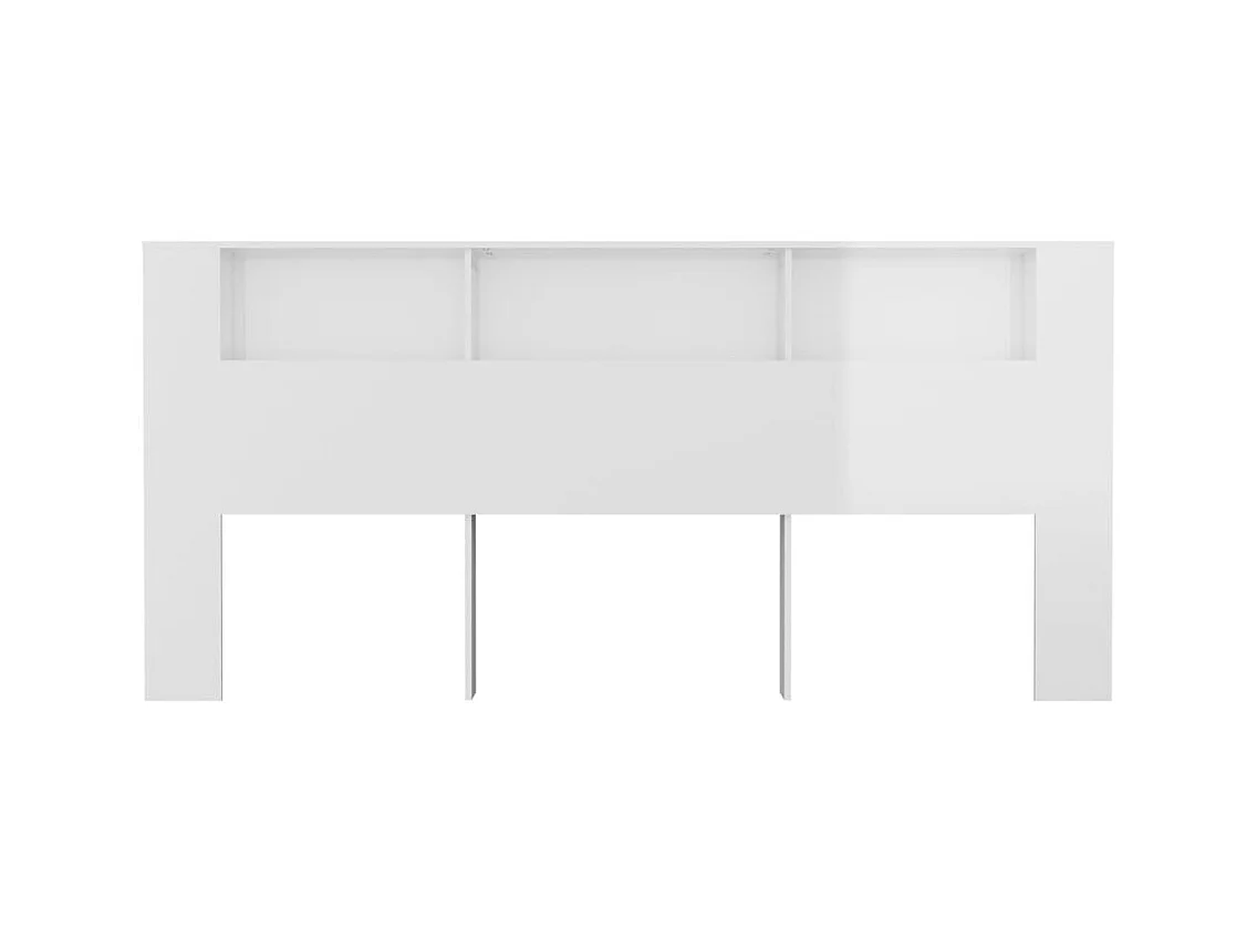 Hoofdbordkast Glanzend wit 220x18,5x104,5 cm